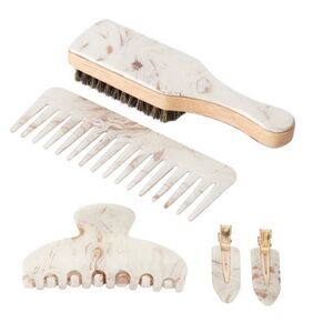New Serra Cream Marble Hair Styling Set